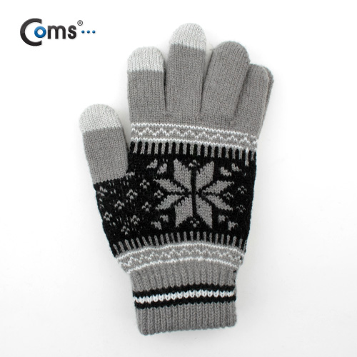 Coms 스마트폰 장갑(눈꽃모양) Gray