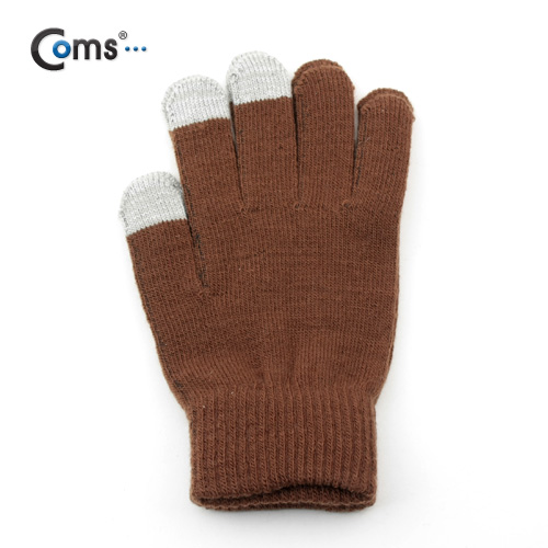 Coms 스마트폰 장갑 Brown