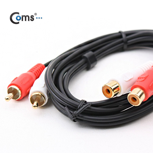Coms RCA 케이블(2선/연장) 1.5M