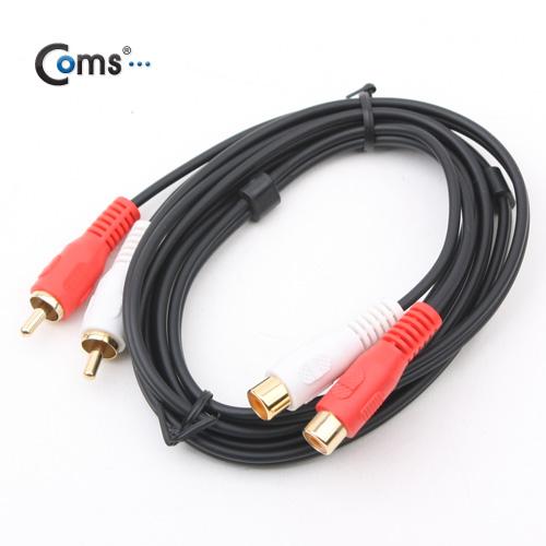 Coms RCA 케이블(2선/연장) 1.5M