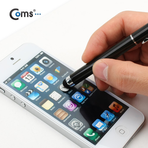 Coms 터치펜 정전식 (LED 포인터 램프포함)