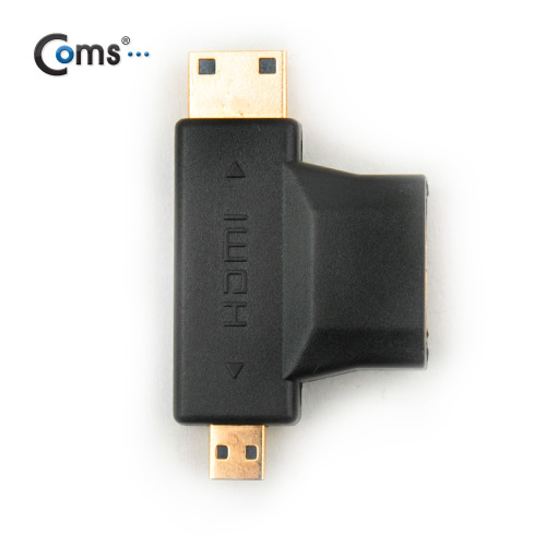 Coms HDMI 변환 젠더,Mini HDMI(M)+Micro HDMI(M) to HDMI