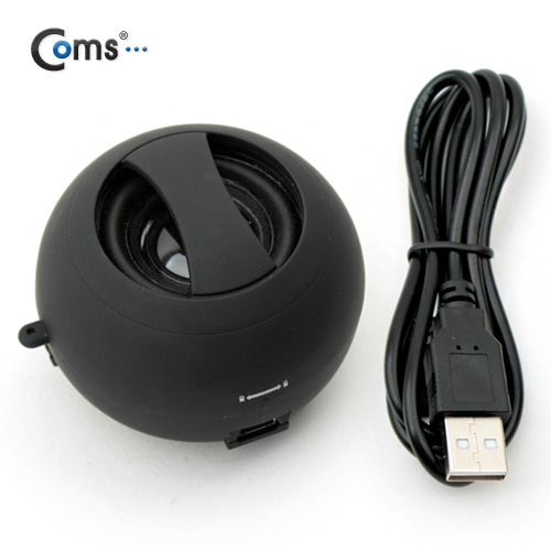 Coms 미니 원형 스피커 ,블랙