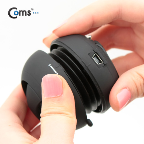 Coms 미니 원형 스피커 ,블랙