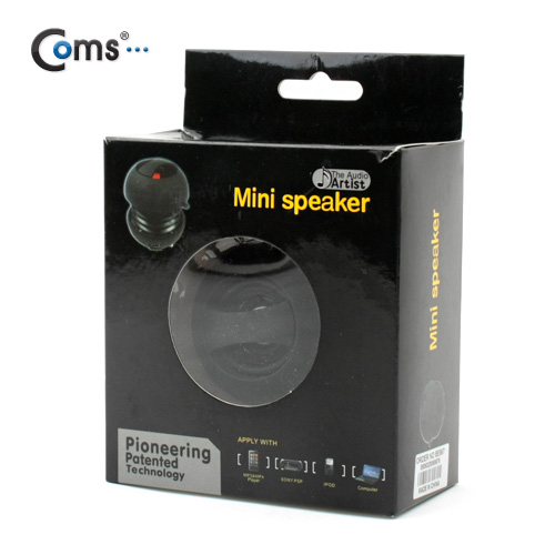 Coms 미니 원형 스피커 ,블랙