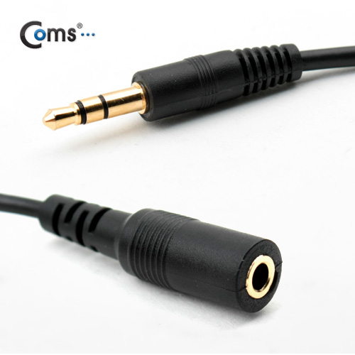 Coms 스테레오 케이블 3.5Ø/3극(M)-4극(F),15cm