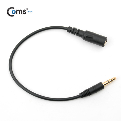 Coms 스테레오 케이블 3.5Ø/3극(M)-4극(F),15cm