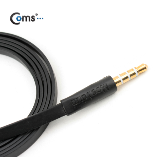 Coms 스테레오 케이블(4극/일반) 1M, 블랙/ST/Stereo