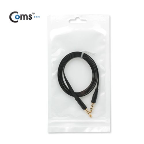 Coms 스테레오 케이블(4극/일반) 1M, 블랙/ST/Stereo