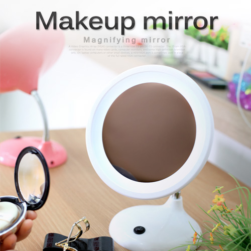 Coms USB램프(확대거울), USB전원, White,LED