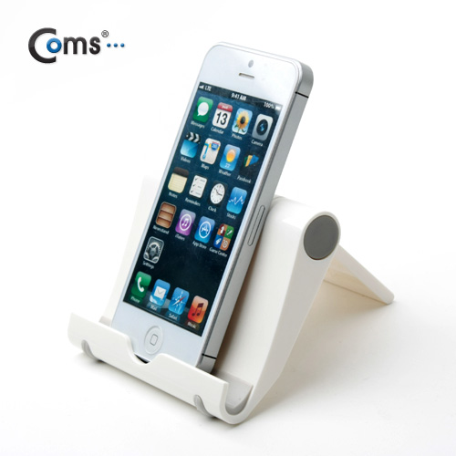 Coms 스마트폰 스탠드, 태블릿 겸용,접이형 White