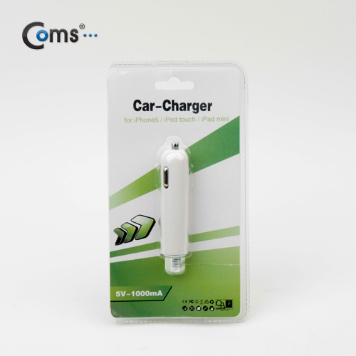 Coms iOS 스마트폰5 차량충전케이블 5V/1A