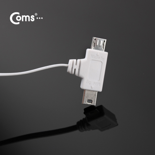 Coms USB 스마트폰 충전케이블(자동감김/2 in 1/멀티), T형