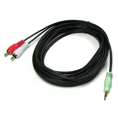 Coms 스테레오/RCA 2선 케이블 5m/Stereo