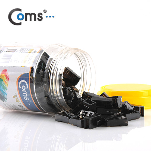 Coms 플러그(RJ45) 8P8C/COMS통,검정 100EA