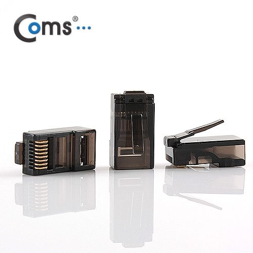 Coms 플러그(RJ45) 8P8C/COMS통,검정 100EA