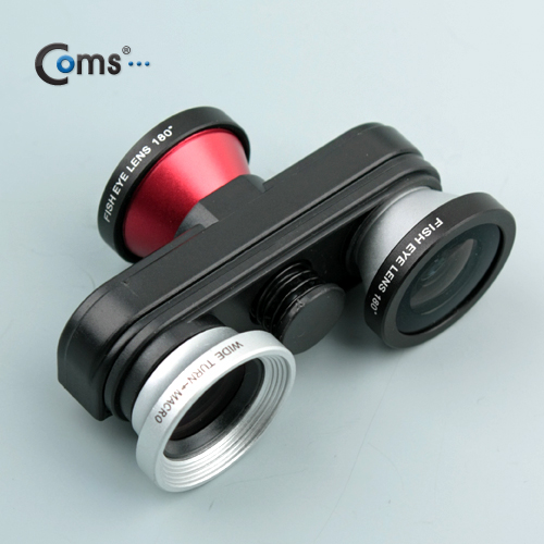 Coms 스마트폰 카메라 확대경, IOS 스마트폰 5 전용  (피쉬아이/Macro/Wide 기능)