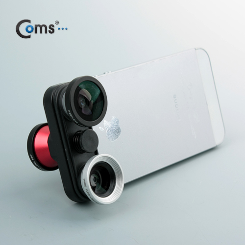 Coms 스마트폰 카메라 확대경, IOS 스마트폰 5 전용  (피쉬아이/Macro/Wide 기능)