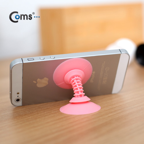 Coms 스마트폰 스탠드 (양면 흡착형), Red