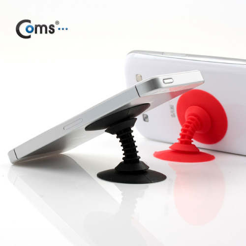 Coms 스마트폰 스탠드 (양면 흡착형), Black