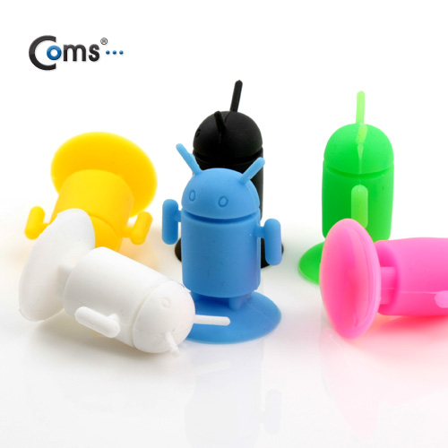 Coms 스마트폰 스탠드 (안드로이드 인형), White