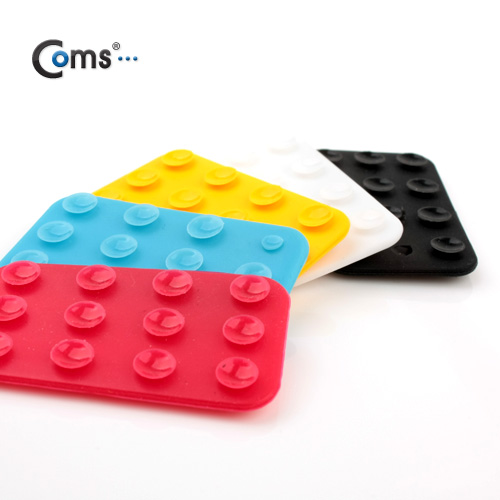 Coms 스마트폰 거치대(흡착 빨판형), Red