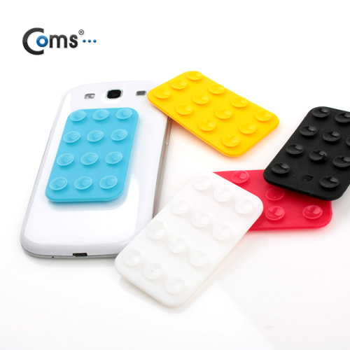 Coms 스마트폰 거치대(흡착 빨판형), Red