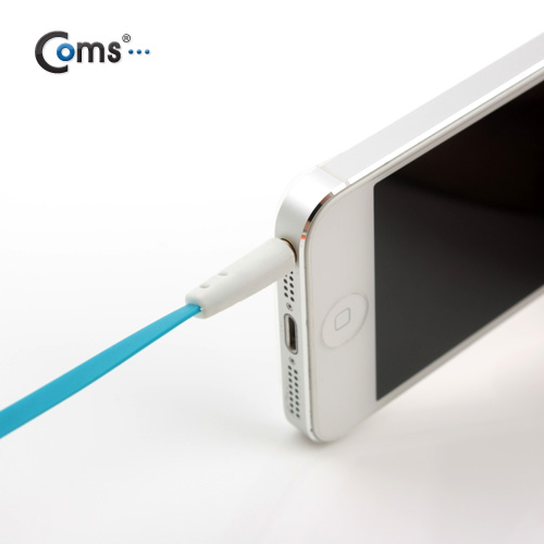 Coms 스테레오 케이블 (Flat형/3.5Ø/MM) 1M, Blue/Stereo