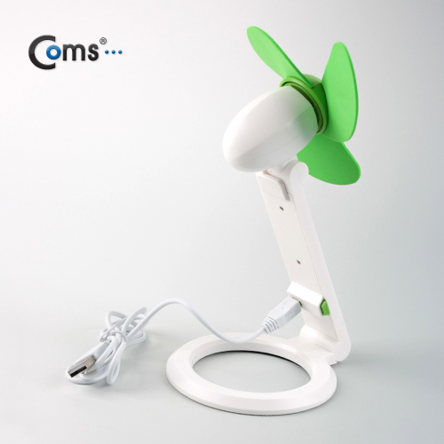 Coms USB 선풍기 (접이식/직선형), Green