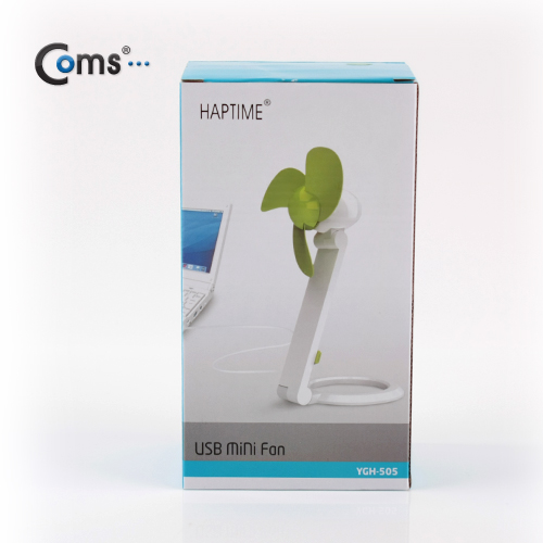 Coms USB 선풍기 (접이식/직선형), Green