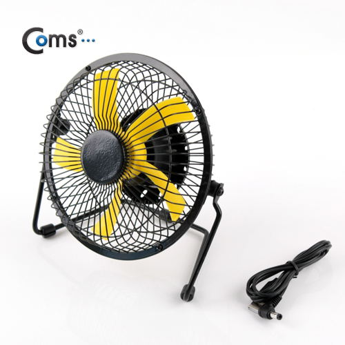 Coms USB 선풍기 (상하조절/리튬충전식),Metal Black/대형-20cm