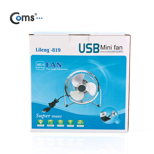 Coms USB 선풍기 (상하조절),Metal White/대형-20cm