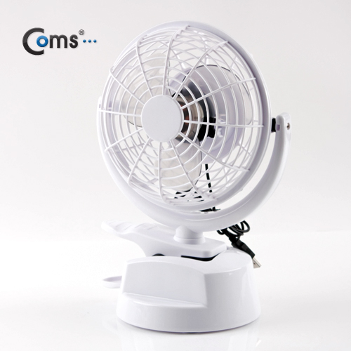 Coms USB 선풍기 (상하조절/집게거치형), White/특대형-30cm