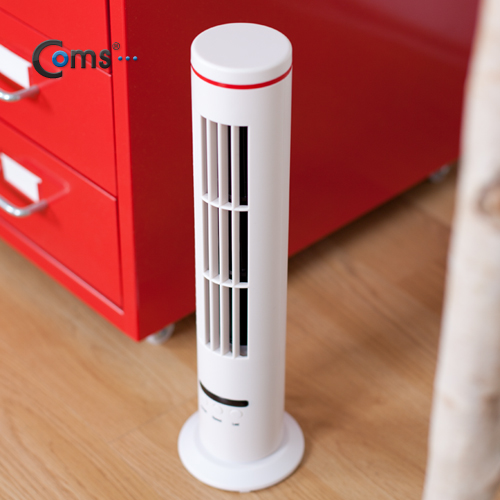 Coms USB 선풍기 (3단조절/스탠드타워형), White