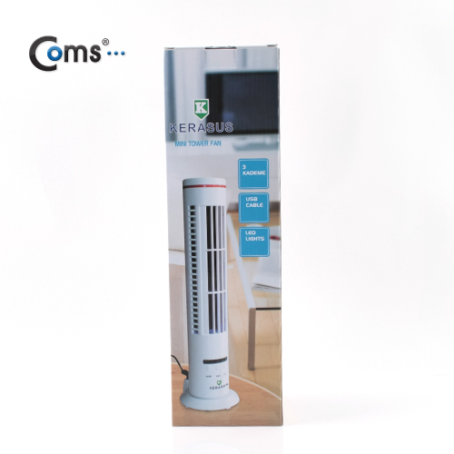 Coms USB 선풍기 (3단조절/스탠드타워형), White