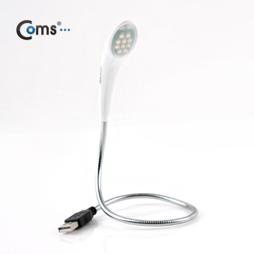 Coms USB램프, 라인형, 10LED/white (터치전원)