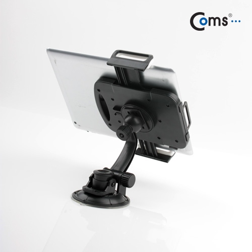 Coms 차량용 거치대, 360도 회전/태블릿용 (유리흡착식), white