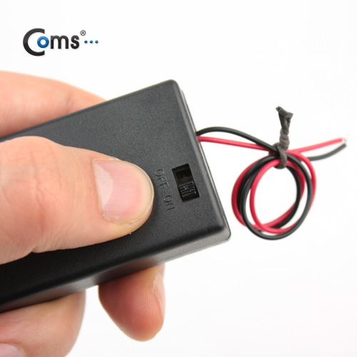 Coms 건전지 홀더 케이스,AAAx3ea(2선전원),On/Off스위치