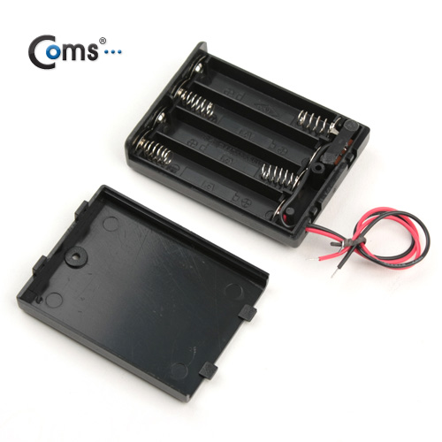 Coms 건전지 홀더 케이스,AAAx4ea(2선전원),On/Off스위치