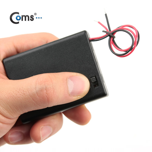 Coms 건전지 홀더 케이스,AAAx4ea(2선전원),On/Off스위치