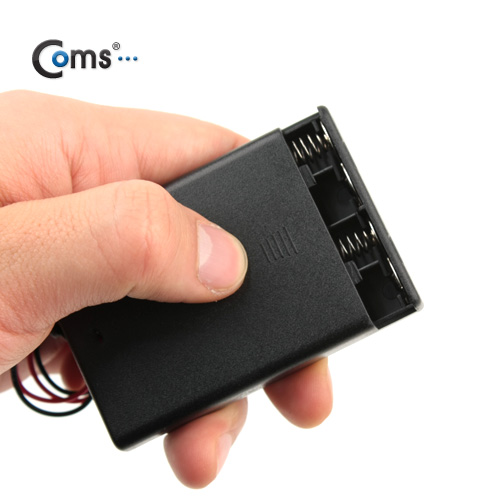 Coms 건전지 홀더 케이스,AAAx4ea(2선전원),On/Off스위치