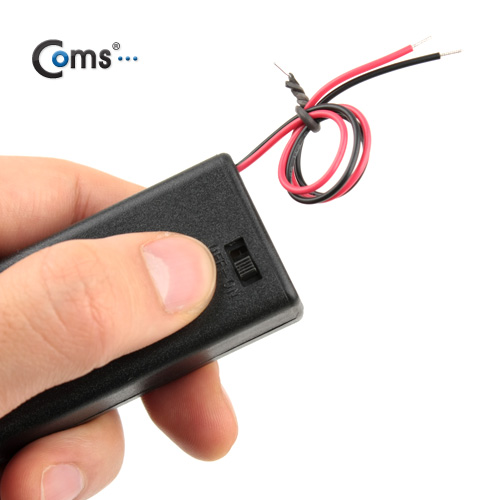 Coms 건전지 홀더 케이스,AAx2ea,(2선전원),On/Off스위치