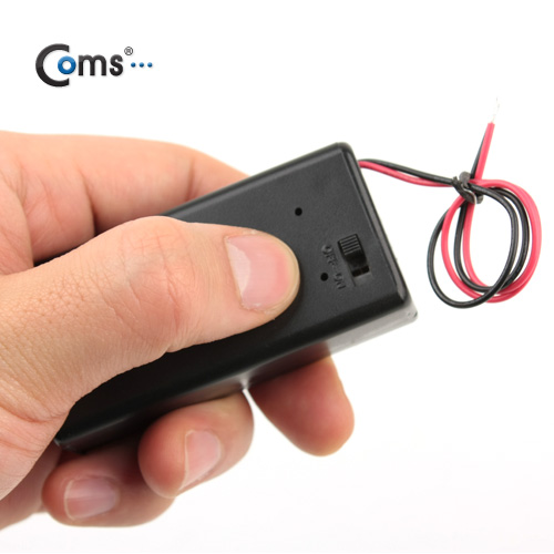 Coms 건전지 홀더 케이스,9V(6F22),2선전원,On/Off스위치