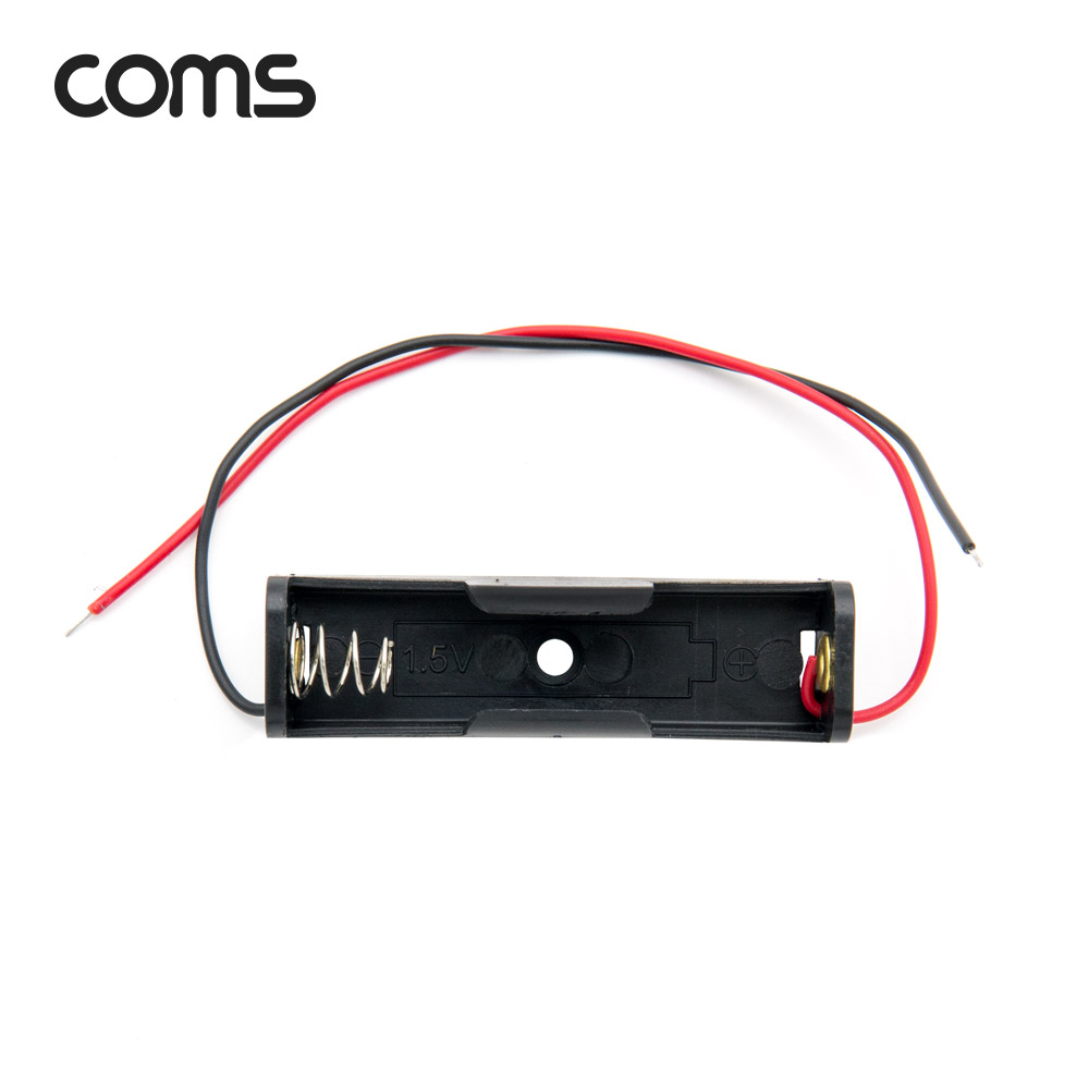 Coms 건전지 홀더 / 배터리 홀더 / 2선 전원 / AA x 1ea