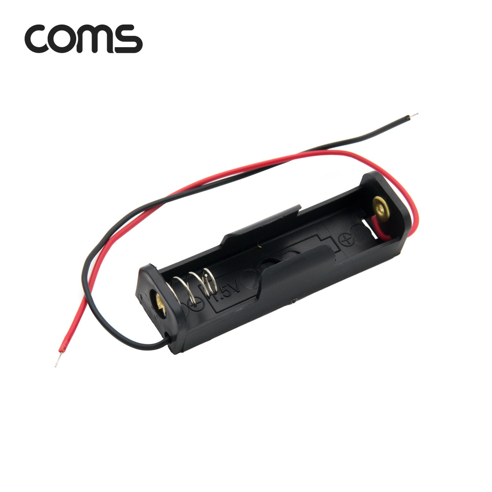 Coms 건전지 홀더 / 배터리 홀더 / 2선 전원 / AA x 1ea