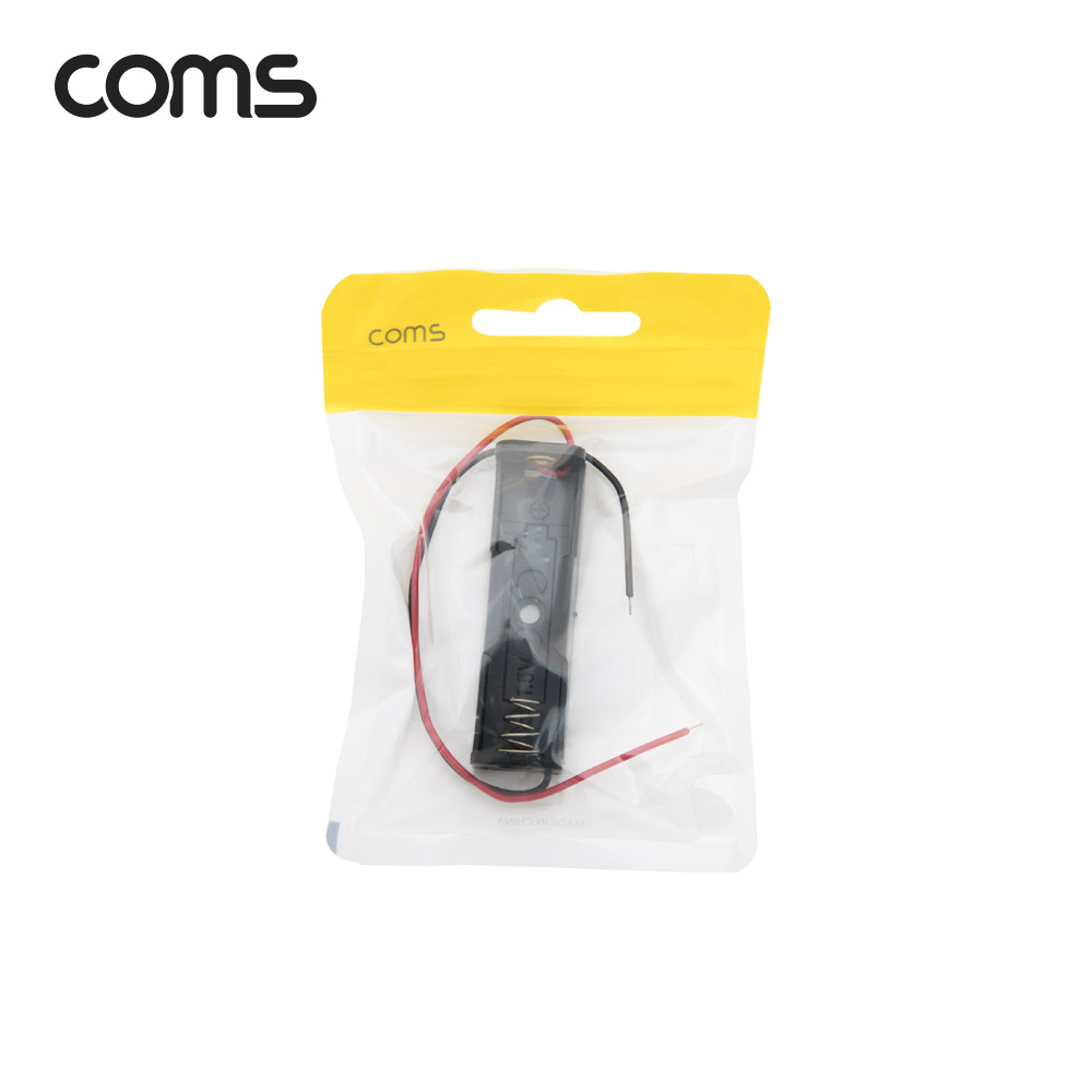 Coms 건전지 홀더 / 배터리 홀더 / 2선 전원 / AA x 1ea