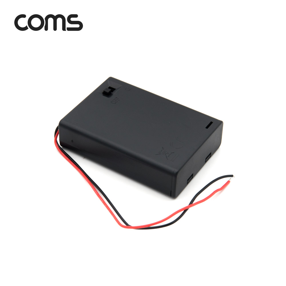 Coms 건전지 홀더 케이스 / 배터리 홀더 / AA x 3ea / 2선 전원 제작용 / On/Off스위치