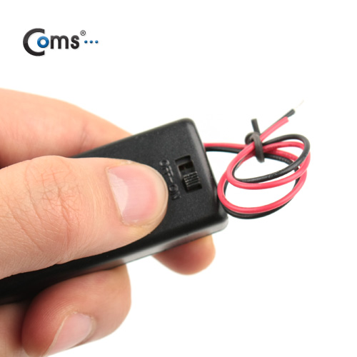 Coms 건전지 홀더케이스,AAAx2ea(2선전원),On/Off스위치