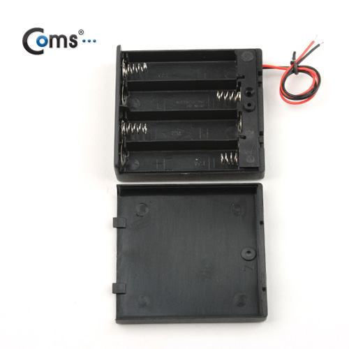 Coms 건전지 홀더 케이스,AAx4ea,2선전원,On/Off스위치
