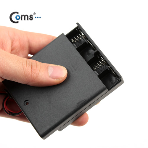 Coms 건전지 홀더 케이스,AAx4ea,2선전원,On/Off스위치